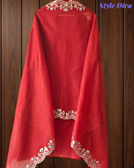 Mul Cotton Pichwai Art Un Stitched Suit with Gotta Laser Cut Work