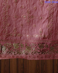 Mul Cotton Pita Work Embroidered Un-Stitched Suit Set