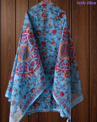Linen Cotton Printed Un-Stitched Suit (3 Pc Set) with Neck Embroidery & Printed Dupatta