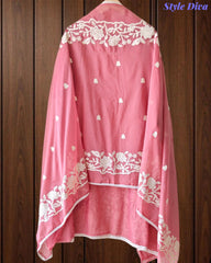 Mul Cotton Overall Embroidered Un-Stitched Suit Set with Embroidered Dupatta & Crochet Lacing
