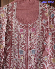 Mul Cotton Overall Embroidered Un-Stitched Suit With Designer Embroidery Dupatta