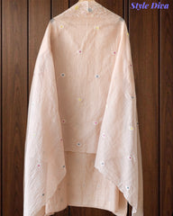 Mul Cotton Overall Embroidered Un-Stitched Suit With Designer Embroidery Dupatta