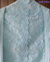Mul Cotton Overall Embroidered Un Stitched Suit with Designer Embroidered Dupatta