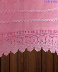 Cotton Khadi Pakistani Style Semi-Stitched Suit with Crochet Lacing Work