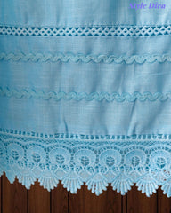 Cotton Khadi Pakistani Style Semi-Stitched Suit with Crochet Lacing Work