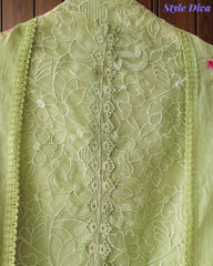 Mul Cotton Overall Embroidered Un Stitched Suit with Designer Embroidered Dupatta