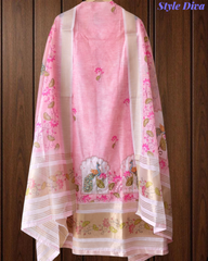 Linen Cotton Digital Printed Lagdi Patta Unstitched Suit (3 Pc Set)