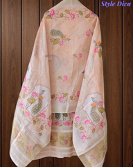 Linen Cotton Digital Printed Lagdi Patta Unstitched Suit (3 Pc Set)