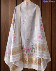 Linen Cotton Digital Printed Lagdi Patta Unstitched Suit (3 Pc Set)