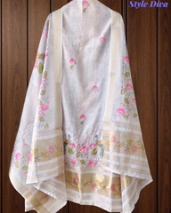 Linen Cotton Digital Printed Lagdi Patta Unstitched Suit (3 Pc Set)