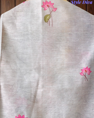 Linen Cotton Digital Printed Lagdi Patta Unstitched Suit (3 Pc Set)