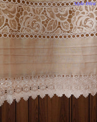 Cotton (Khadi) Pakistani Crochet Lace Semi-Stitched Suit with Dupatta (3 Pc Set)