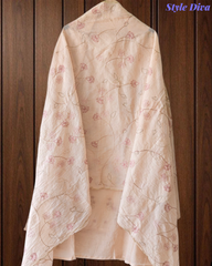 Mul Cotton Dual Overall Embroidery Unstitched Suit with Embroidered Dupatta | Festive & Party Wear