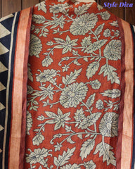 Cotton Maheshwari Digital Print Un-Stitched Suit with Maheshwari Dupatta