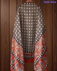 Cotton Maheshwari Digital Print Un-Stitched Suit with Maheshwari Dupatta