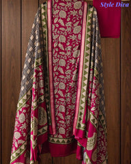 Cotton Maheshwari Digital Print Un-Stitched Suit with Maheshwari Dupatta