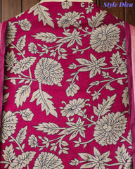 Cotton Maheshwari Digital Print Un-Stitched Suit with Maheshwari Dupatta