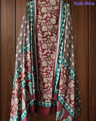 Cotton Maheshwari Digital Print Un-Stitched Suit with Maheshwari Dupatta