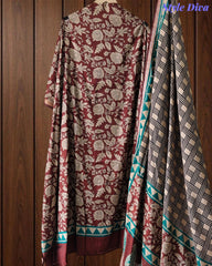 Cotton Maheshwari Digital Print Un-Stitched Suit with Maheshwari Dupatta