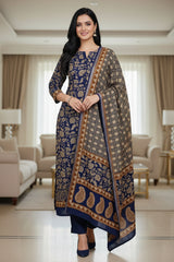Cotton Maheshwari Digital Print Un-Stitched Suit with Maheshwari Dupatta