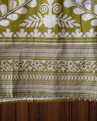 Cotton Digital Print Un-Stitched Suit with Cut Dana, Pearl Work & Tassel Dupatta