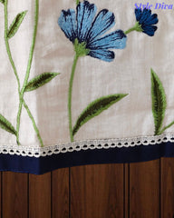 Pure Cotton Overall Embroidered Unstitched Suit With Embroidered Dupatta
