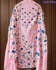 Pure Cotton Overall Embroidered Unstitched Suit With Embroidered Dupatta