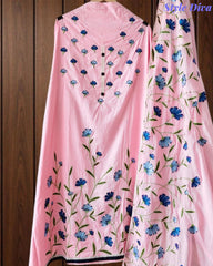 Pure Cotton Overall Embroidered Unstitched Suit With Embroidered Dupatta