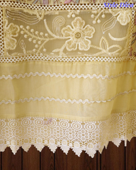 Designer Mul Cotton Embroidered Unstitched Suit Set with Crochet Lace Dupatta