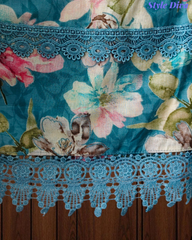 Pure Cotton Printed Un-Stitched Suit with Chiffon Digital Print Dupatta & Crochet Lacing