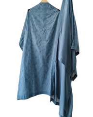 Pure Cotton Embroidered Unstitched Suit with Embroidered Dupatta (3 Pc Set)