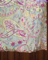Pure Cotton Digital Print Unstitched Suit with Zari Patch Work & Chiffon Dupatta