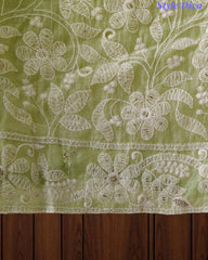 Elegant Mul Cotton Overall Lucknowi Embroidered Suit  with Embroidery Dupatta