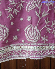 Fully Stitched -Muslin Pakistani Style Embroidered Suit Set with Embroidered Dupatta