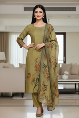 Fully Stitched Shimmer TIssue Suit With Shimmer Dupatta