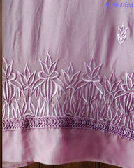 Pastel Organza Embroidered 3-Piece Fully Stitched Suit with Shantoon Pants