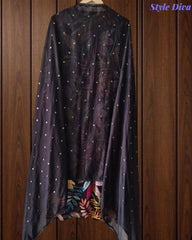 Elegant Chinnon Digital Printed Kurta Set with Neck Embroidery & Chiffon Dupatta – Fully Stitched
