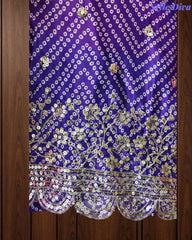 Chinnon Ombre Digital Printed 3-Piece Fully Stitched Suit with Sequin Embroidery & Shantoon Pants