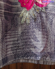 Roman Silk Digital Printed Kurta with Muslin Sequin Work Dupatta – Fully Stitched 3-Piece Suit with Shantoon Pants