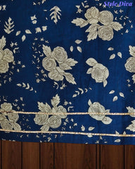 Cotton Printed Fully Stitched 3-Piece Suit with Mirror Work & Mul Cotton Dupatta