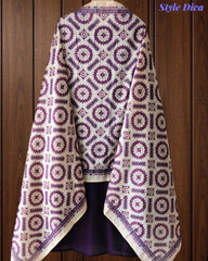 Elegant Roman Silk Zari Embroidered Kurta Set with Digital Printed Dupatta – Afghani Style Fully Stitched Suit