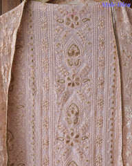 Premium Georgette Lucknowi Gotta & Zari Work Unstitched Suit with Pure Chiffon Dupatta