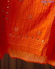 Mul Cotton Embroidered Unstitched Suit with Zari Highlighting