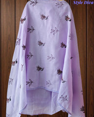 Cotton (Khadi) Pakistani Crochet Lacing Embroidered Unstitched Suit with Designer Dupatta