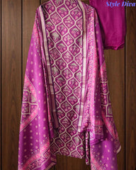 Cotton Maheshwari Digital Print Un-Stitched Suit with Maheshwari Dupatta
