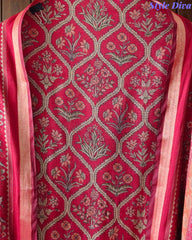 Cotton Maheshwari Digital Print Un-Stitched Suit with Maheshwari Dupatta