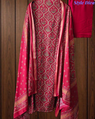 Cotton Maheshwari Digital Print Un-Stitched Suit with Maheshwari Dupatta