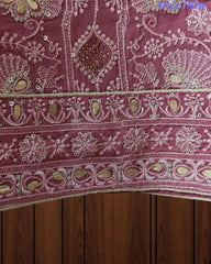Premium Georgette Lucknowi Gotta Work Unstitched Suit with Banarasi Dupatta