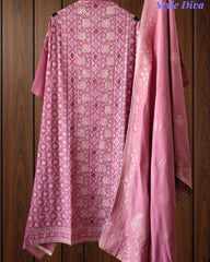Premium Georgette Lucknowi Gotta Work Unstitched Suit with Banarasi Dupatta