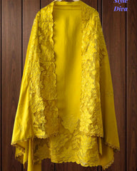 Modal Laser Cut Applique Work Unstitched Suit with Embroidered Modal Dupatta